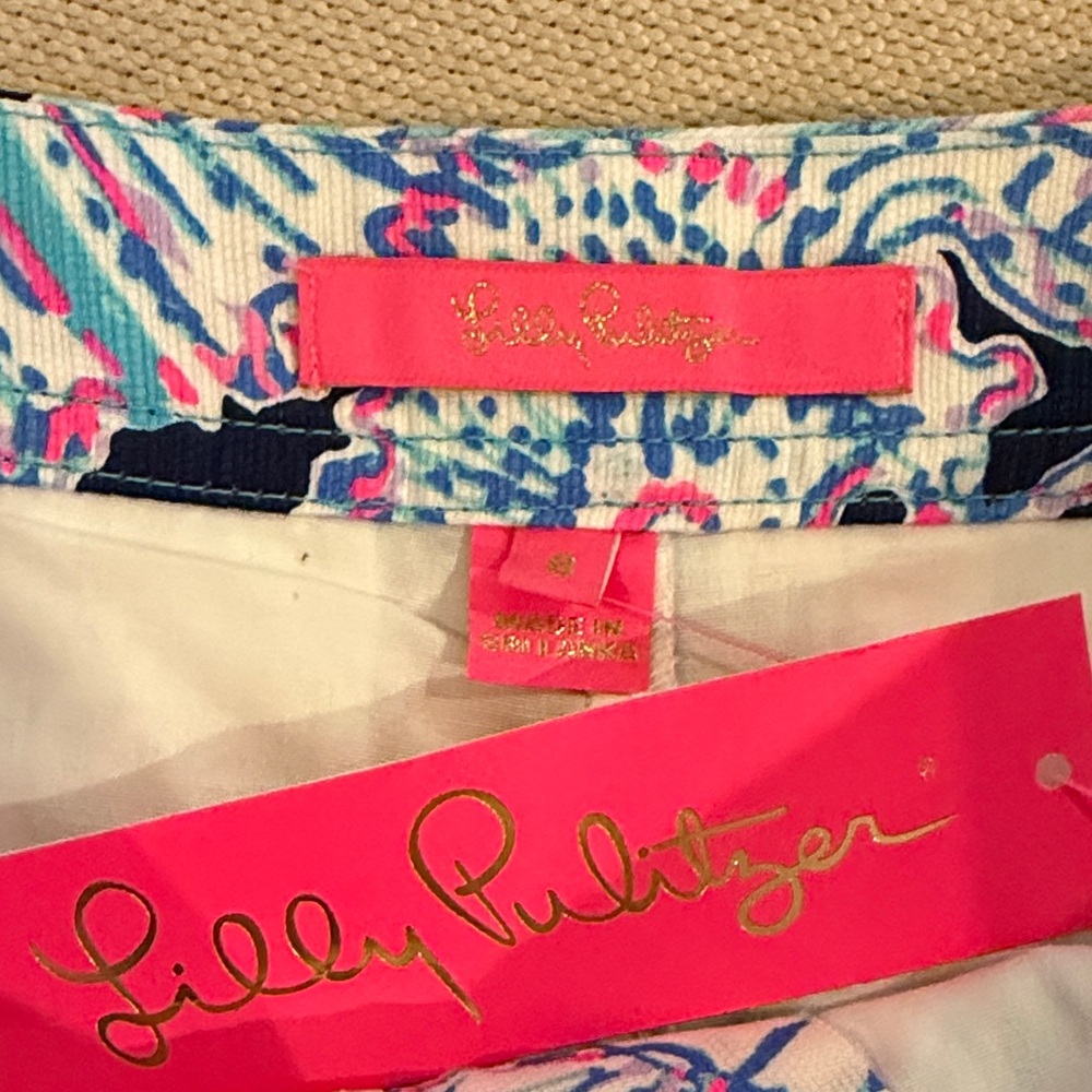 Lilly Pulitzer Women's Vibrant Navy and Pink Colette skort size 8 - Picture 3 of 4